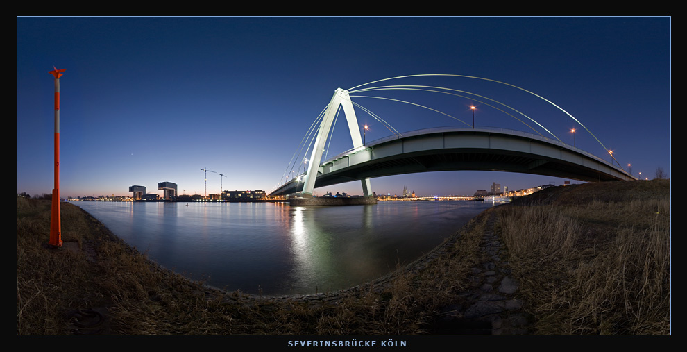 Severinsbrücke Köln, am Deutzer Hafen